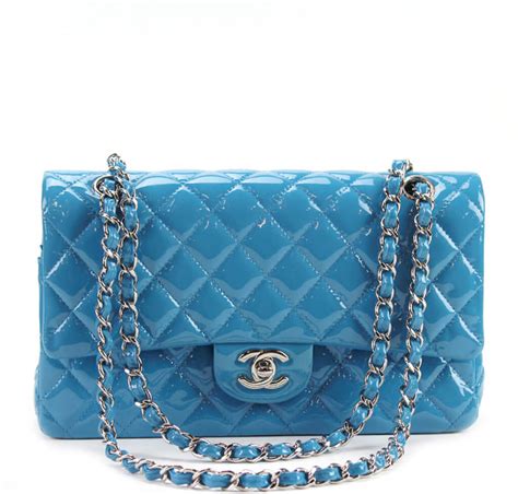 chanel flap bag light blue